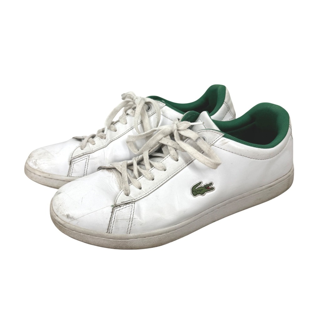 Lacoste Hydez 119 1 P SMA White Green Leather Sneakers Mens 9 737SMA0052082